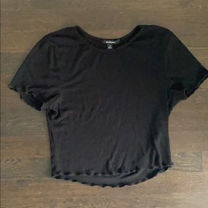 Black Ruffled Tee